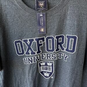 Oxford University T-Shirt Large NWT Official Licensed Gray Graphic Tee Britcore